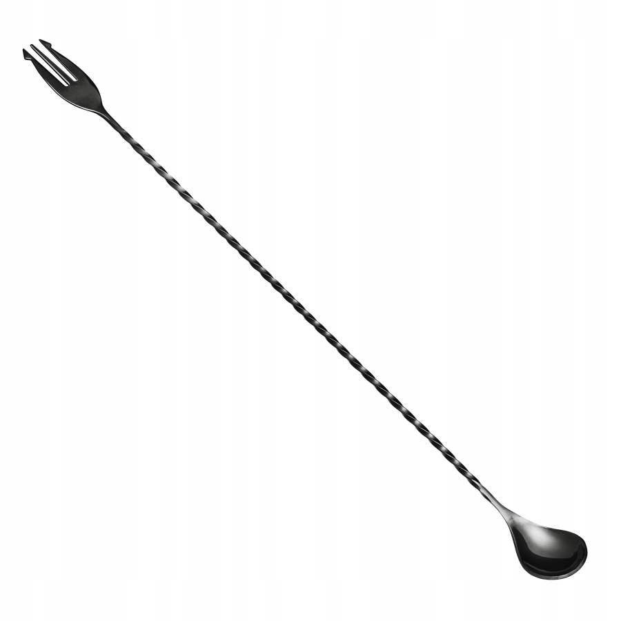 

Łyżka barmańska 40 cm Black Gun z widelczykiem