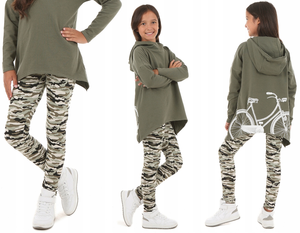 Legginsy wzorzyste getry NADRUKI - 134 KROPEK 003