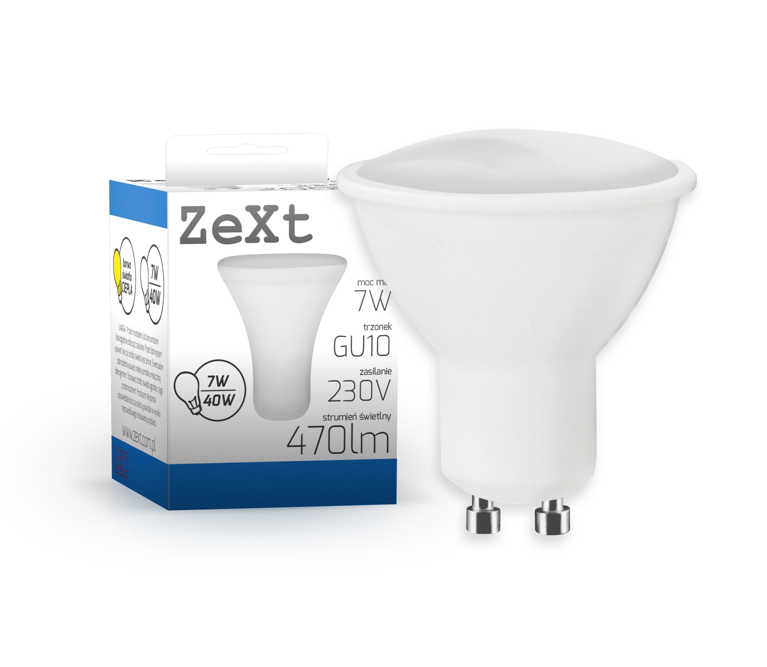 

Żarówka Led 7W GU10 Smd 2835 ciepła 3000K 230V