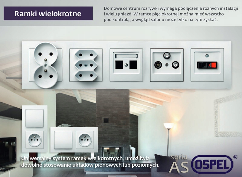 OSPEL AS ZAŚLEPKA DO RAMKI BIAŁA Z-1G/01 Marka Ospel