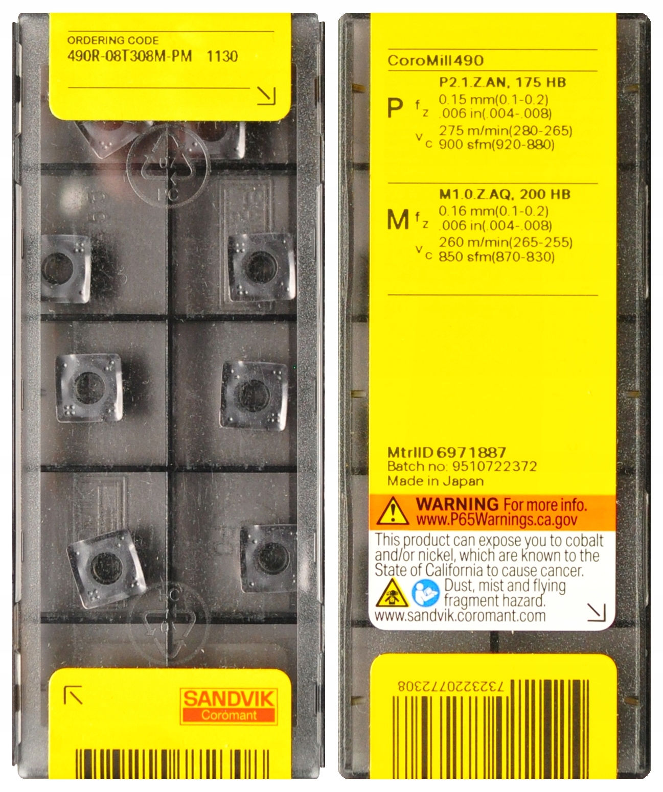 Купить ПЛАСТИНЫ 490R 08T308 M-PM 1130 SANDVIK: отзывы, фото и ...