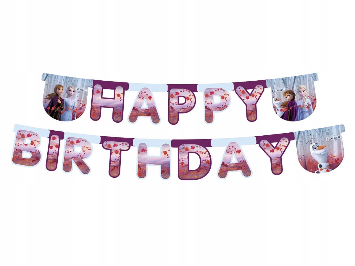 

Baner urodzinowy Frozen Kraina Lodu 2 , II