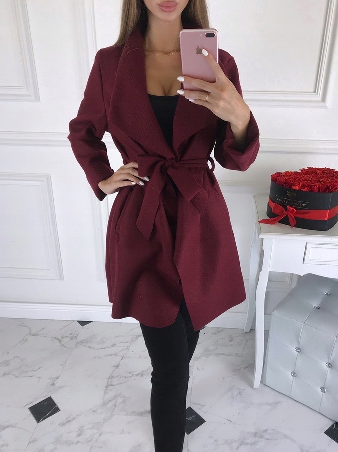 PL DŁUGI PŁASZCZ FLAUSZOWY DUŻO KOLOR FLAUSZ S M L Rodzaj klasyczny