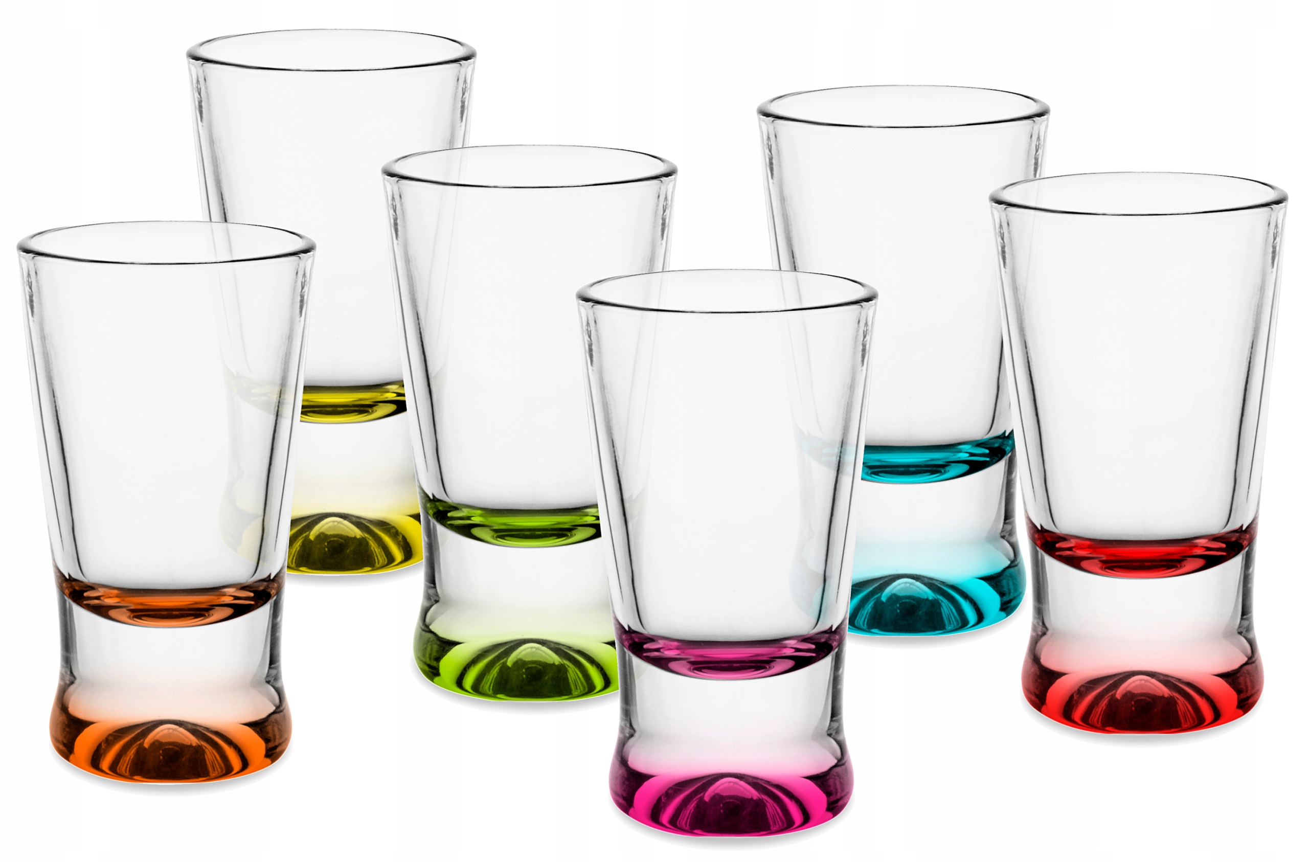 

Kieliszki do wódki shotów kolorowe dno 25ml 6szt