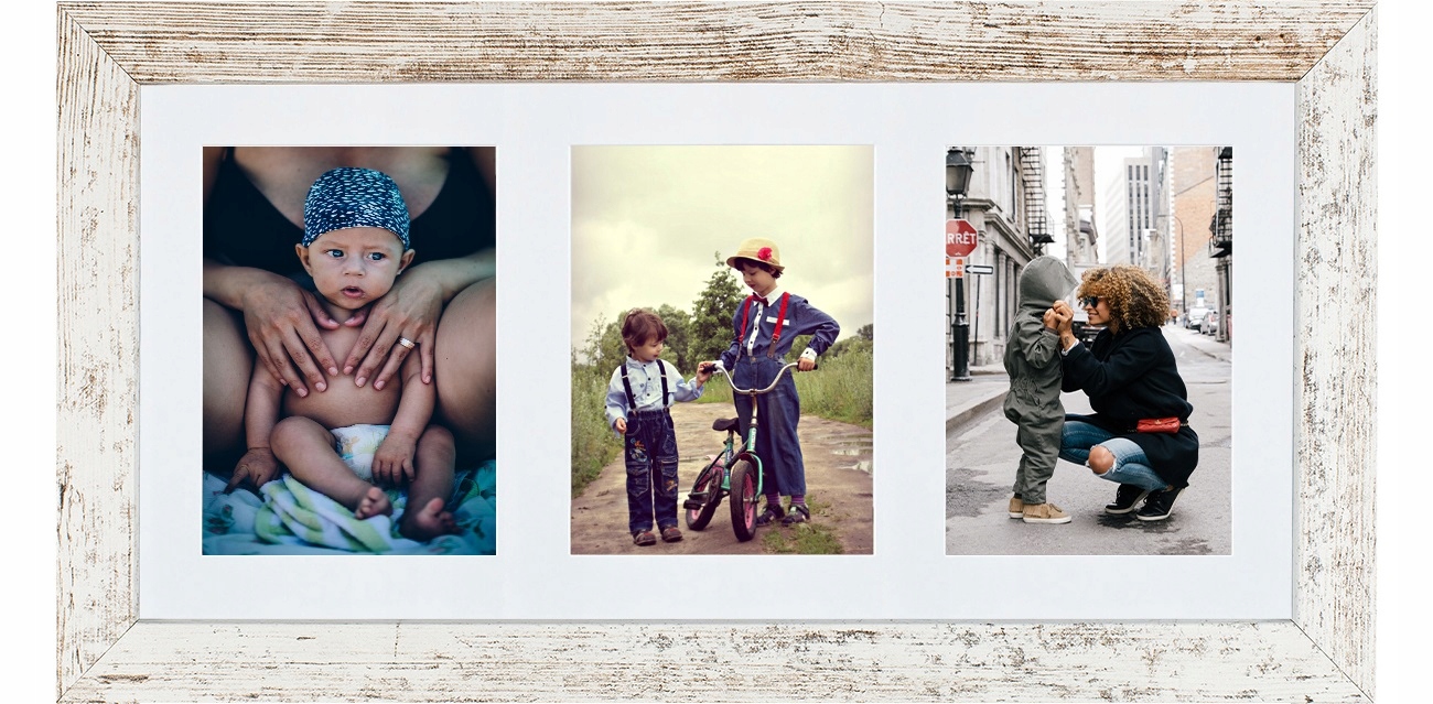 

Ramka Drewniana na 3 zdjęcie 10x15 cm Foto Rama