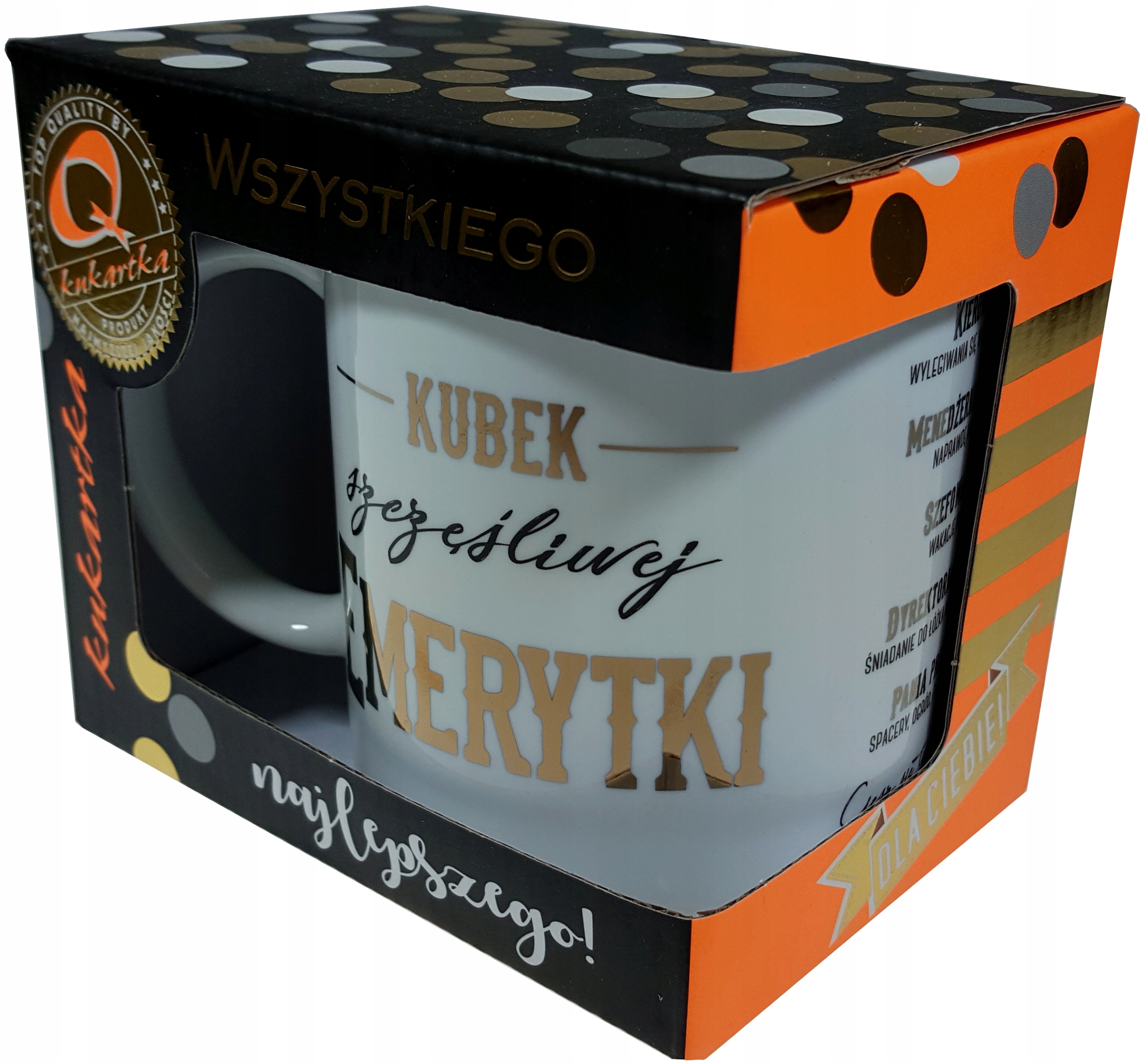 

Kubek Szczęśliwej Emerytki na emeryturę