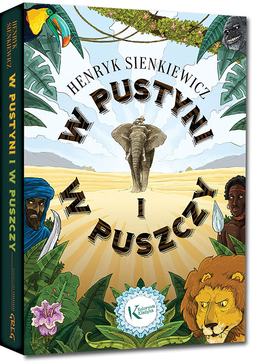 

W Pustyni I W Puszczy ilustracje duża czcionka kbr