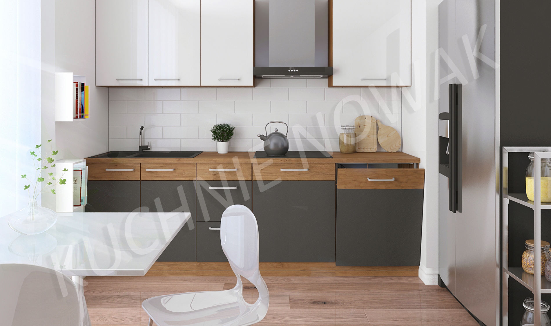 NOWOCZESNE MEBLE KUCHENNE TORINO/ VIGO II MAŁE Materiał płyta MDF