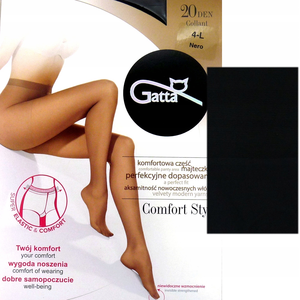 

Gatta Comfort Style R3 modne rajstopy 20DEN nero