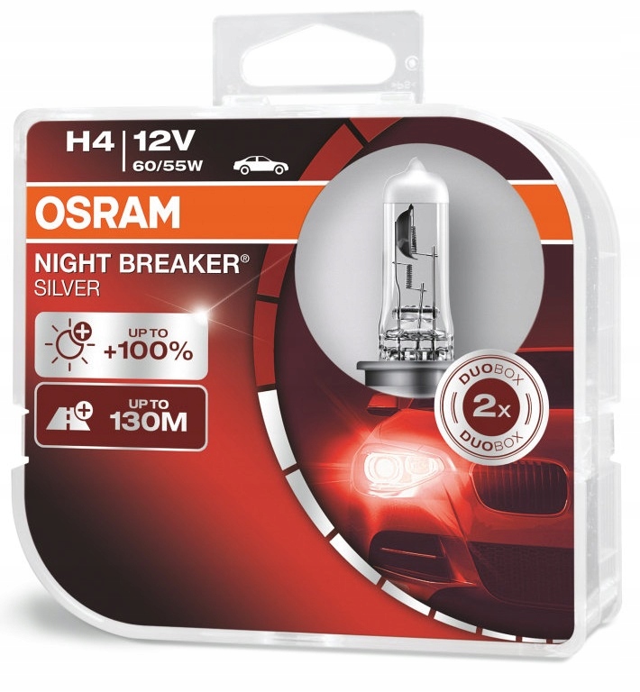 

Osram H4 Night Breaker Silver 100% Duo Box