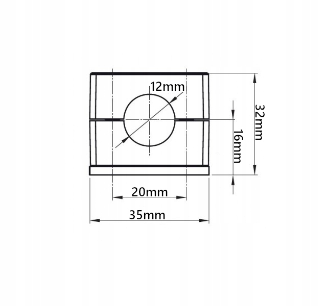 OBEJMA POJEDYNCZA 12mm MOCOWANIE RURKI HYDR. Producent części SM