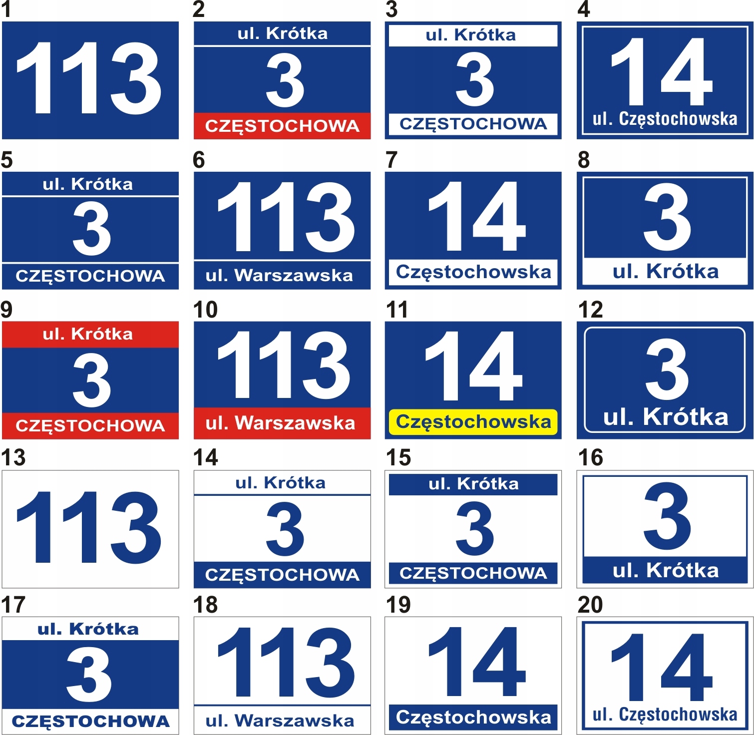 Tabliczka informacyjna lub adresowa 20x30cm Szerokość produktu 30 cm