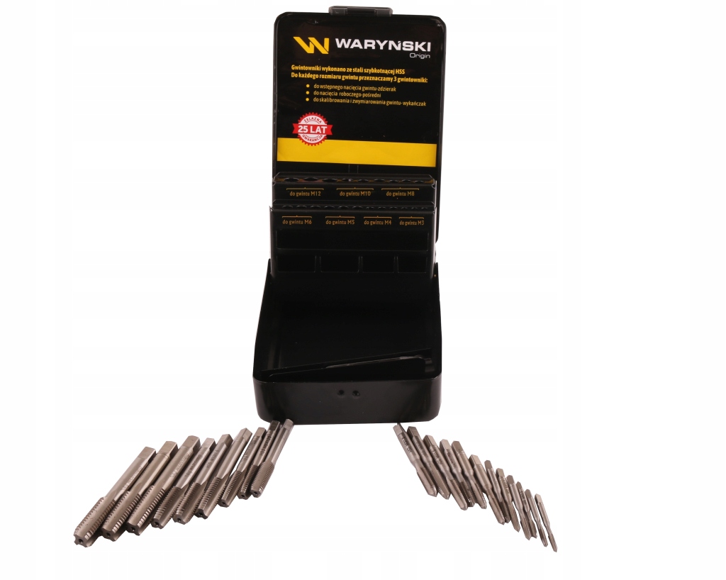 ZESTAW GWINTOWNIKOW M3 M12 ZE STALI Warynski Producent code WMG021