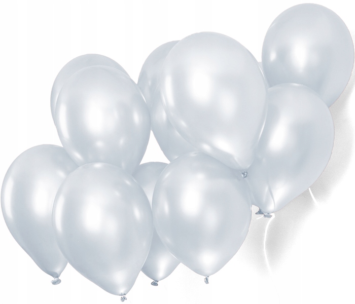 

Balony Metaliczne Srebrne 23CM 100 Szt Ślub Wesele