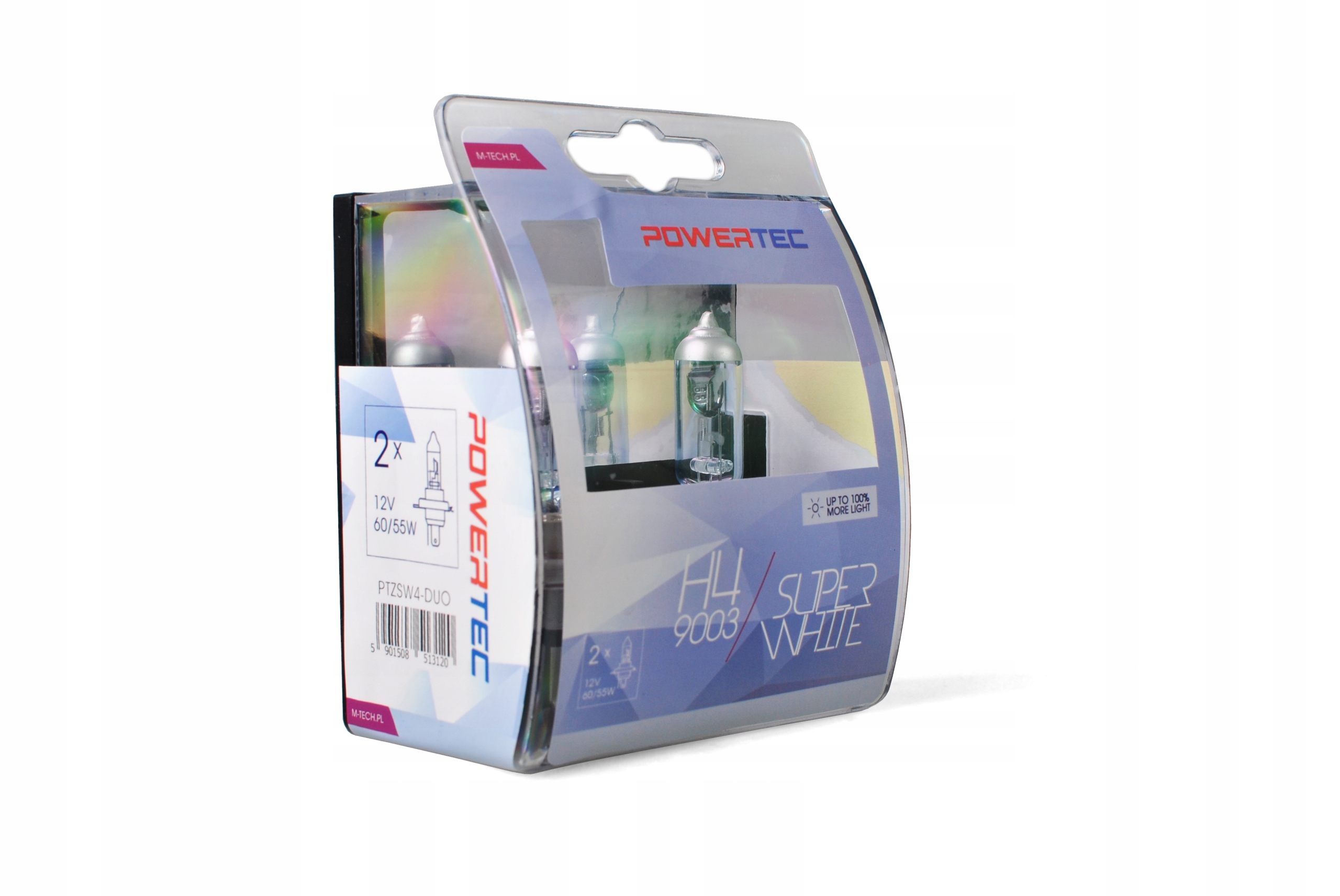 

Żarówka Powertec White H4 12V Duo M-tech