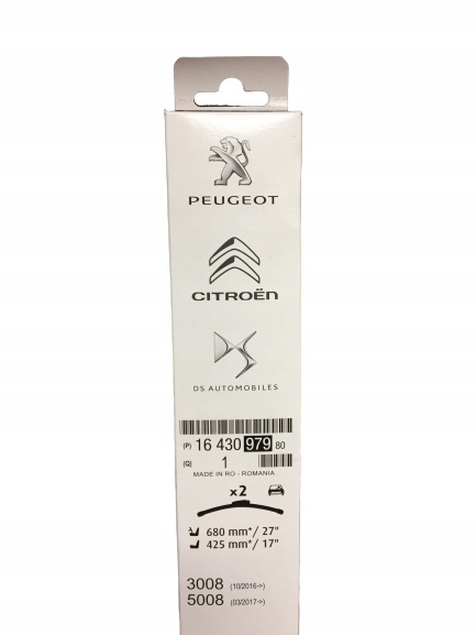 1643097980 - ЩЕТКИ СТЕКЛООЧИСТИТЕЛЯ PEUGEOT 3008 II 5008 II