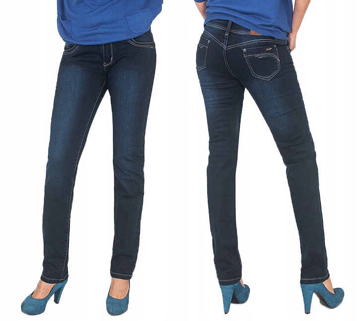 

Spodnie Damskie Rurki Jeansy ze Streczem 418 76 cm