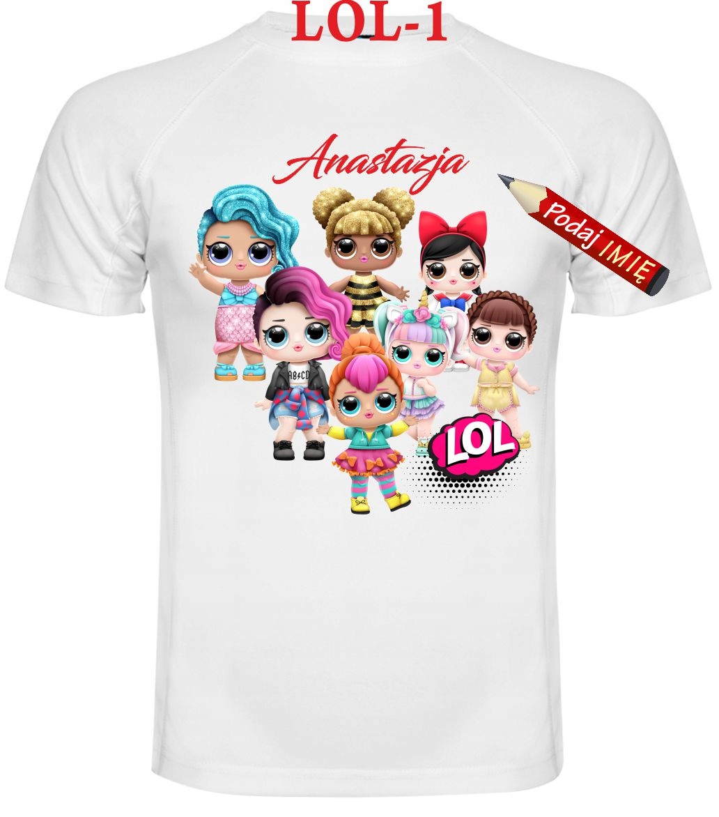 

Koszulka Lol Surprise imię dziecka 140 cm T-shirt