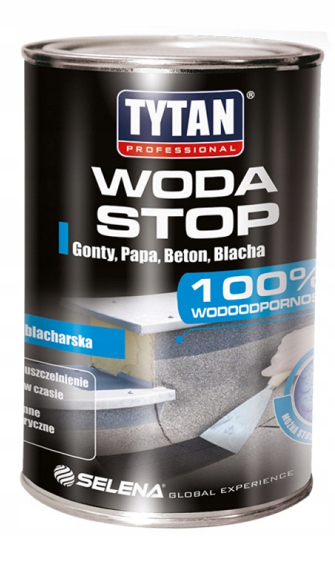 

Tytan Uszczelniacz Dekarski Woda Stop 1kg Czarny