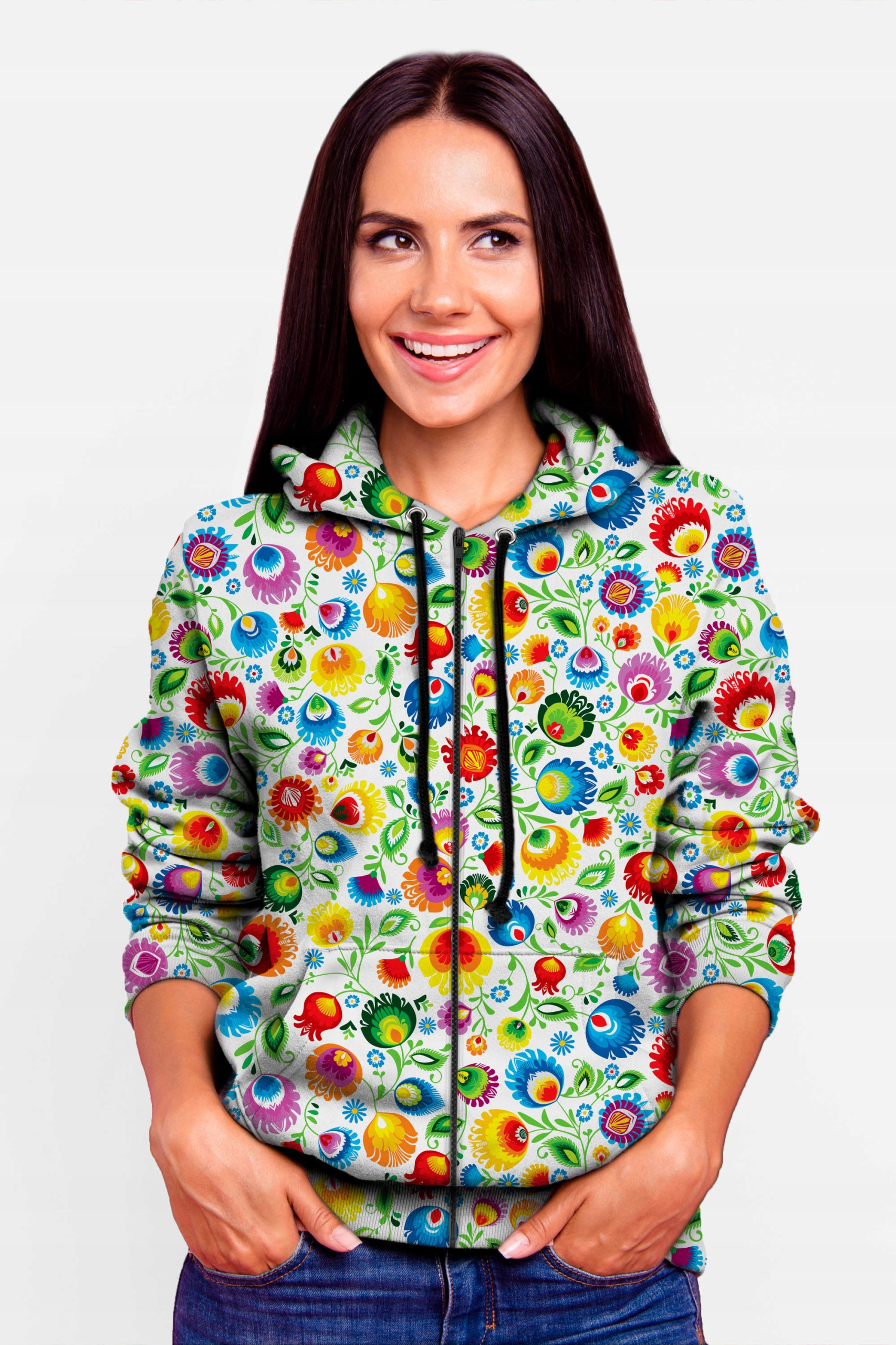 

Bluza Damska Zamek Print S Folklor Łowicki Modna