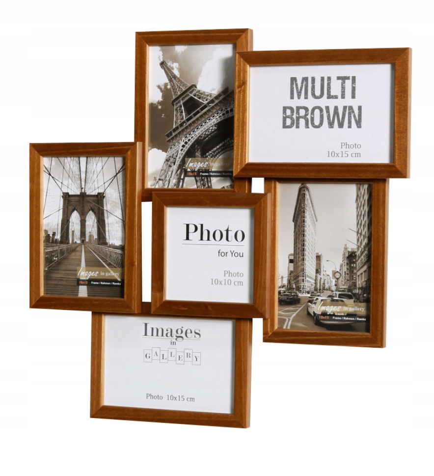 

Drewniana Multirama Galeria 6 Zdjęcia Foto Brązowa