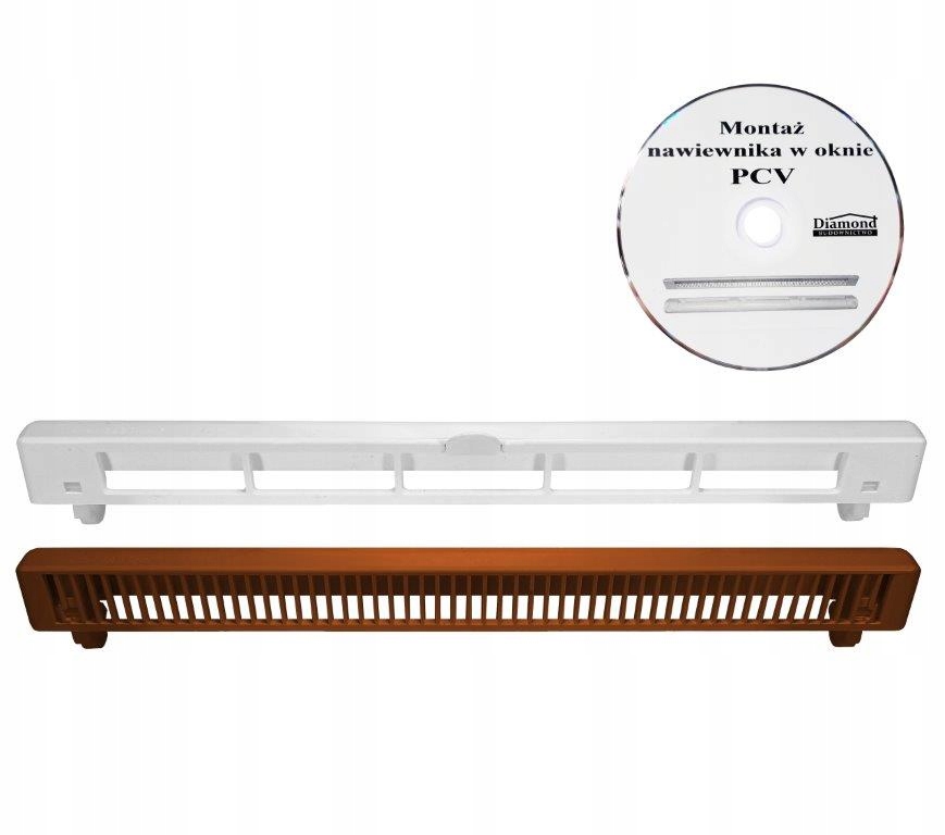 

Nawiewniki do okna Slimline2000 Jasny Brąz/biały