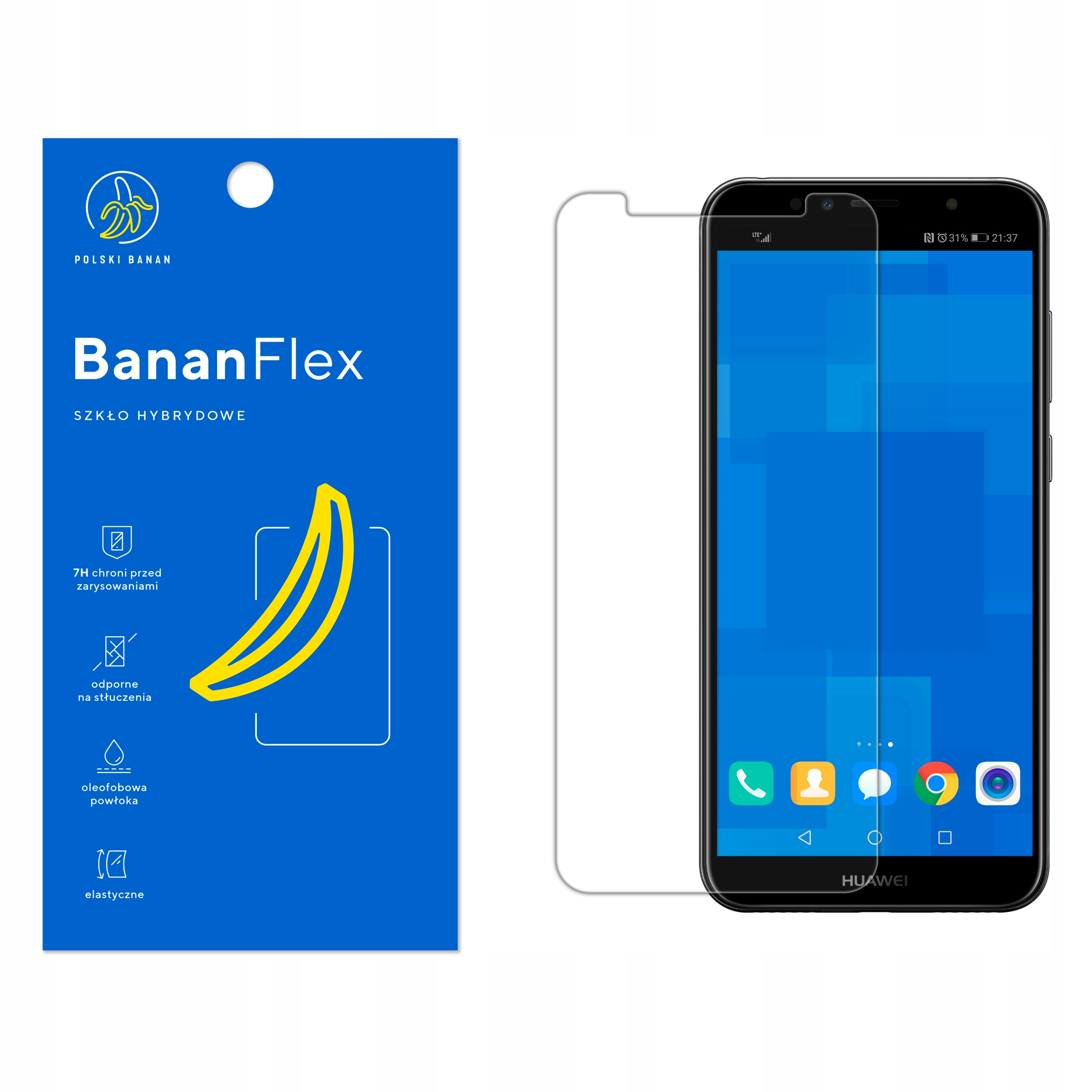 

Szkło Hybrydowe 7H do Huawei Y6 2018 Y6 Prime 2018