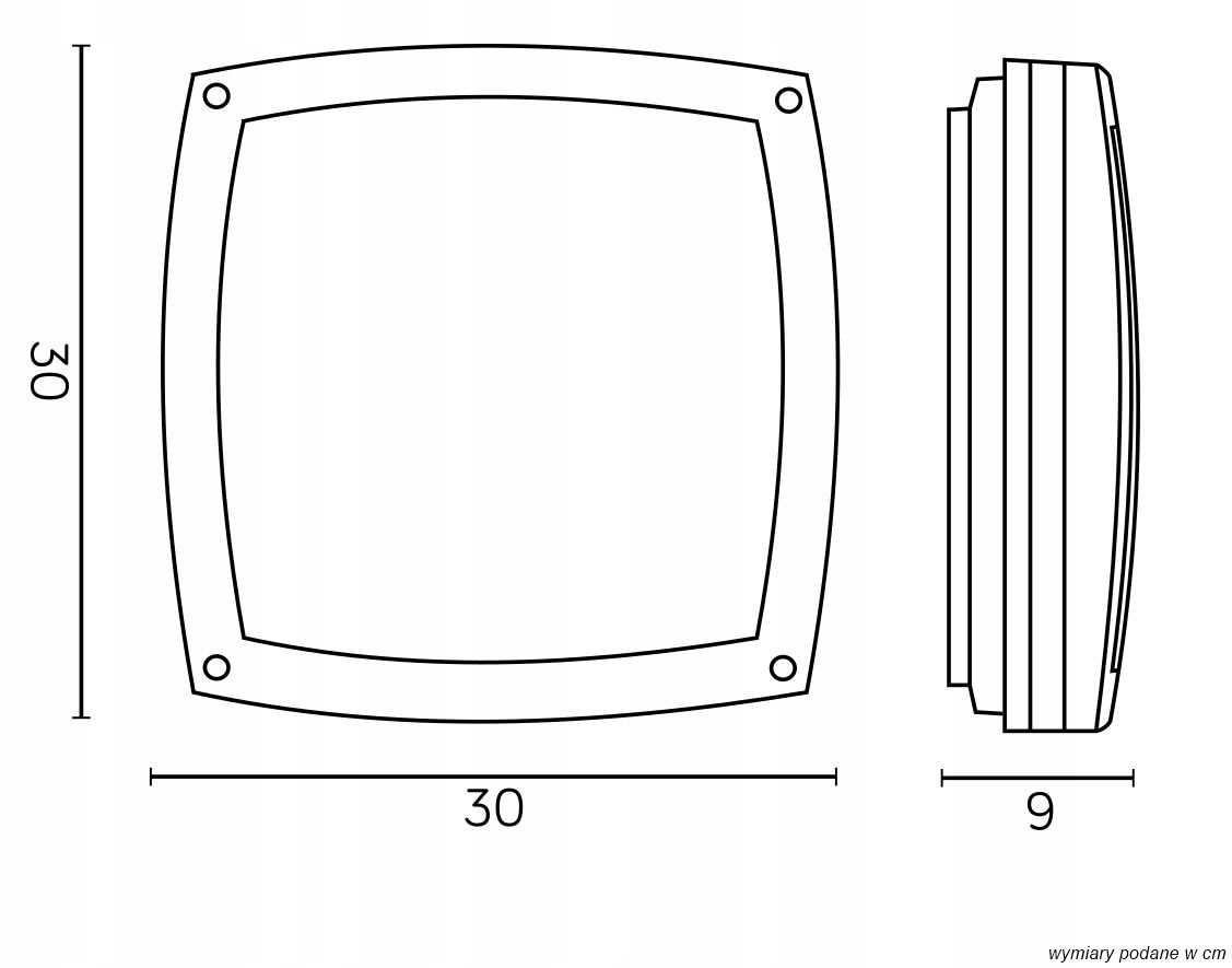 Lampa elewacyjna KINKIET ogrodowy NEX plafon - odporna na warunki Marka Su-ma