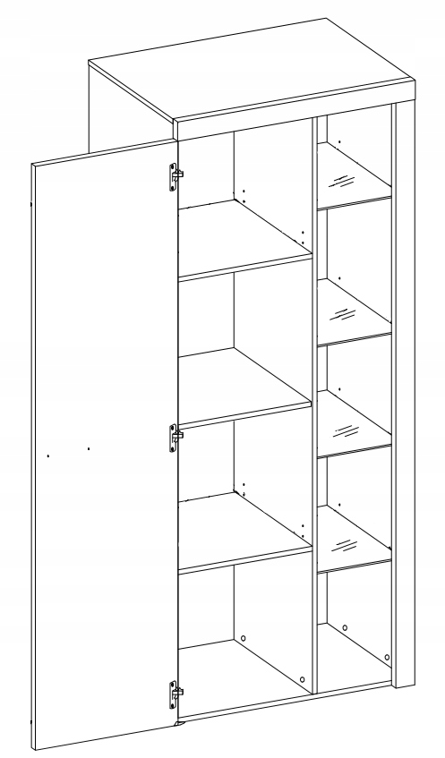 Funkcjonalna Meblościanka do Salonu Dąb Sonoma Marka inna