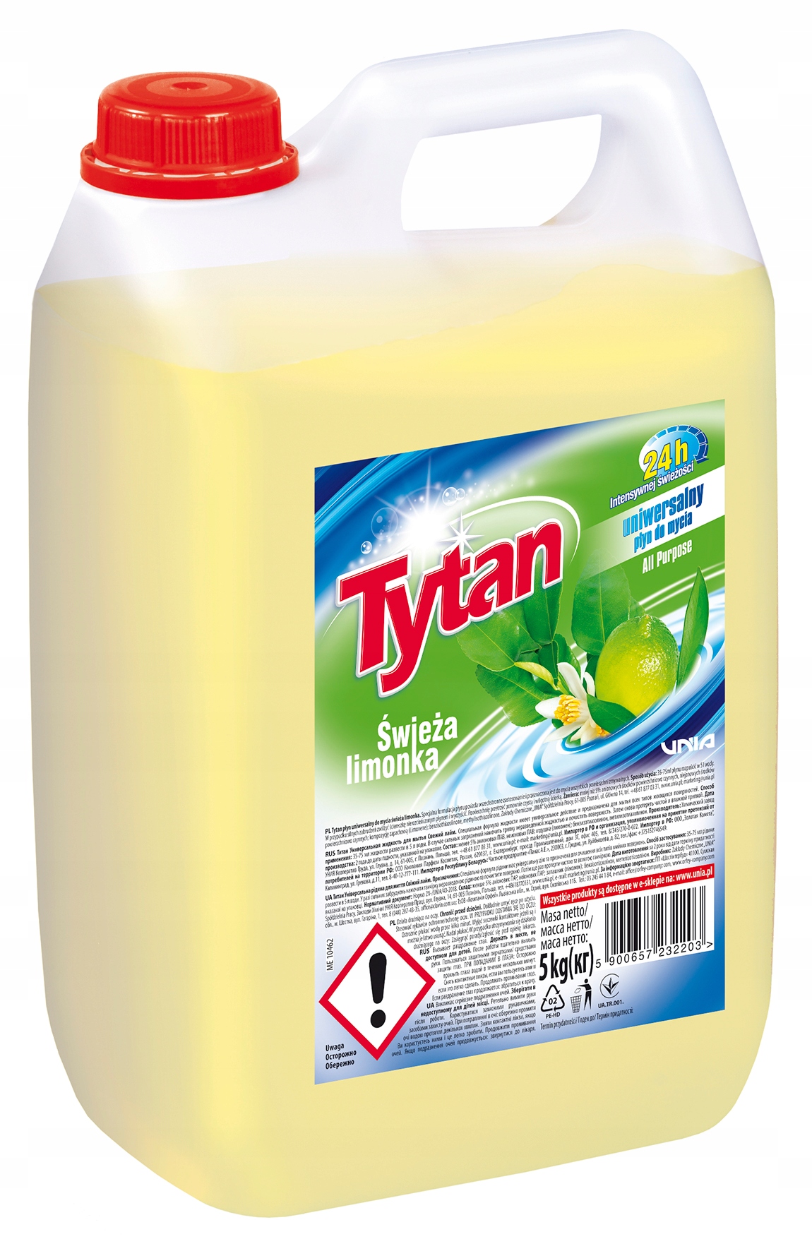 

Uniwersalny Płyn Do Mycia Świeża Limonka 5KG