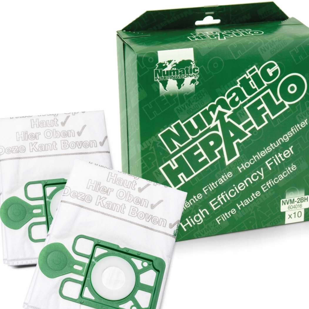 NUMATIC worki do odkurzacza GVE CVC George NVM2BH 604016 HepaFlo 10 sztuk