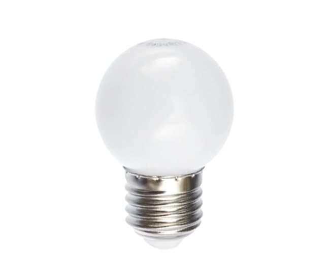 

Ozdobna żarówka ledowa Led E27 na 230V 1W biała