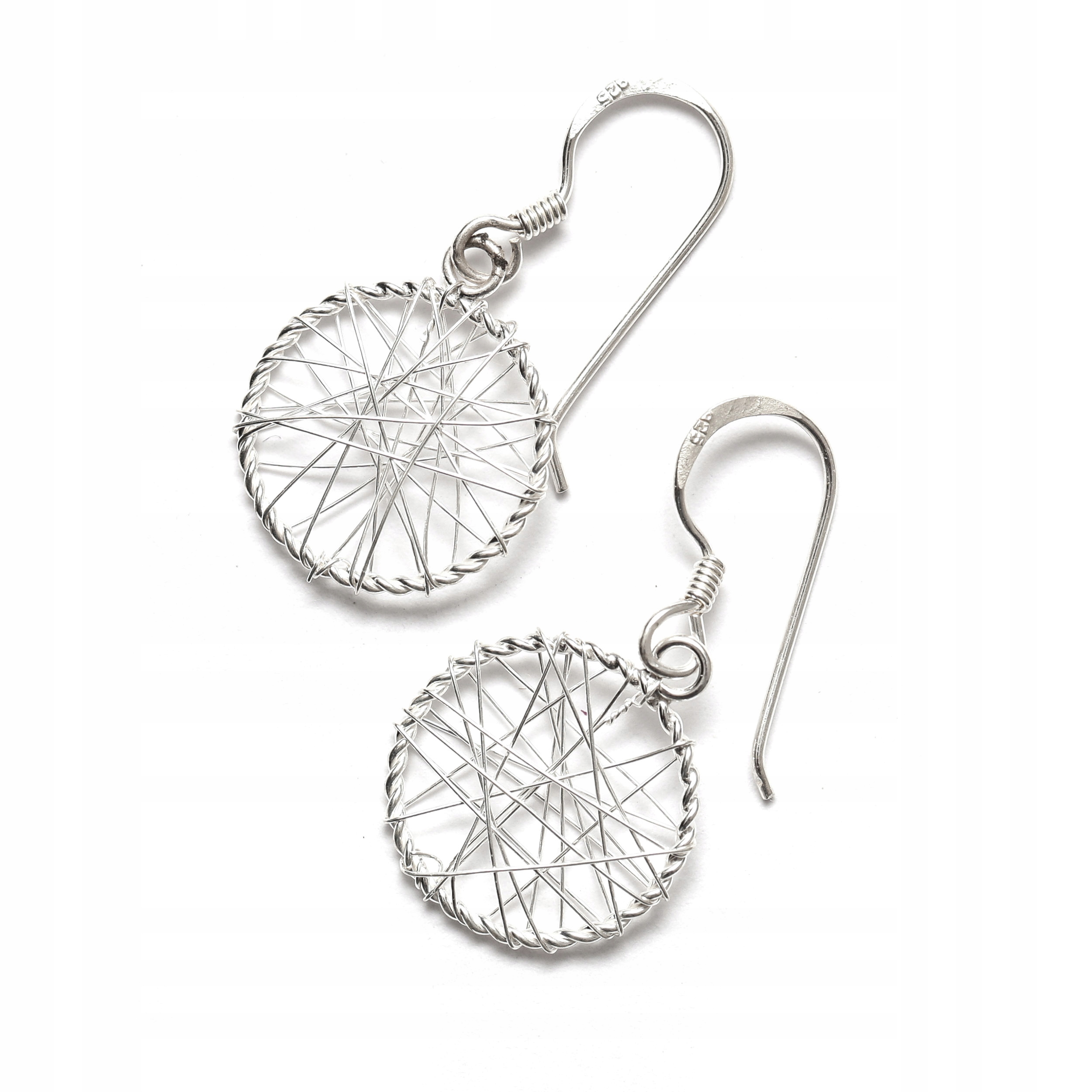 

Kolczyki Srebrne W Koło Poplątane Srebro 925