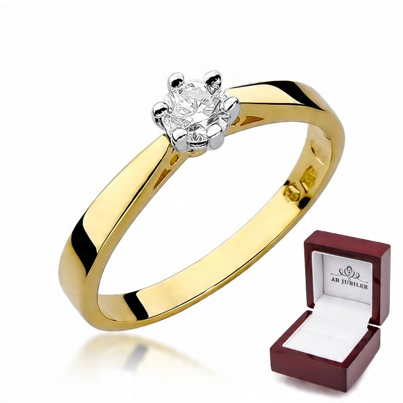 

Pierścionek Złoty 14K Zaręczynowy Brylant 0,25ct