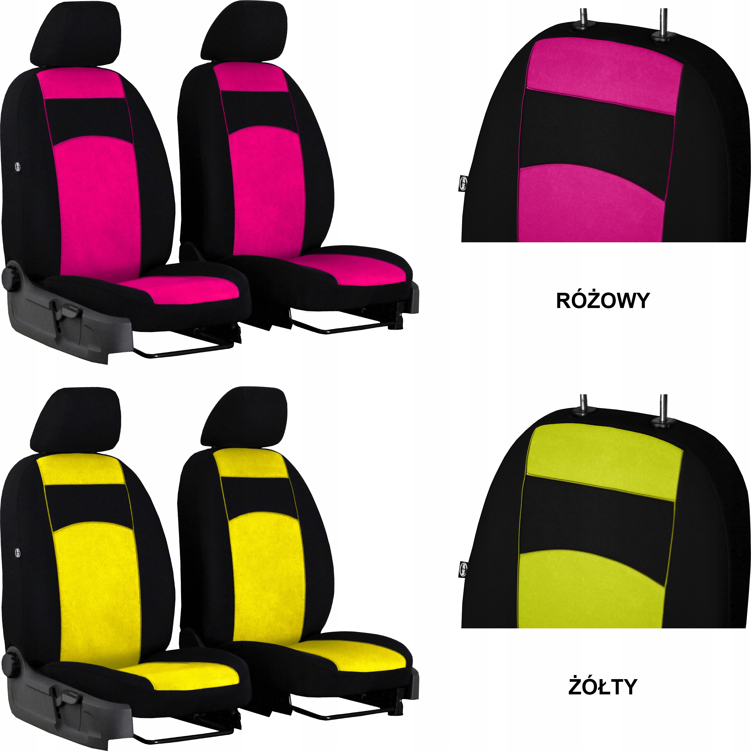 WELUROWE POKROWCE PRZEDNIE do RENAULT SCENIC 2 Materiał welur