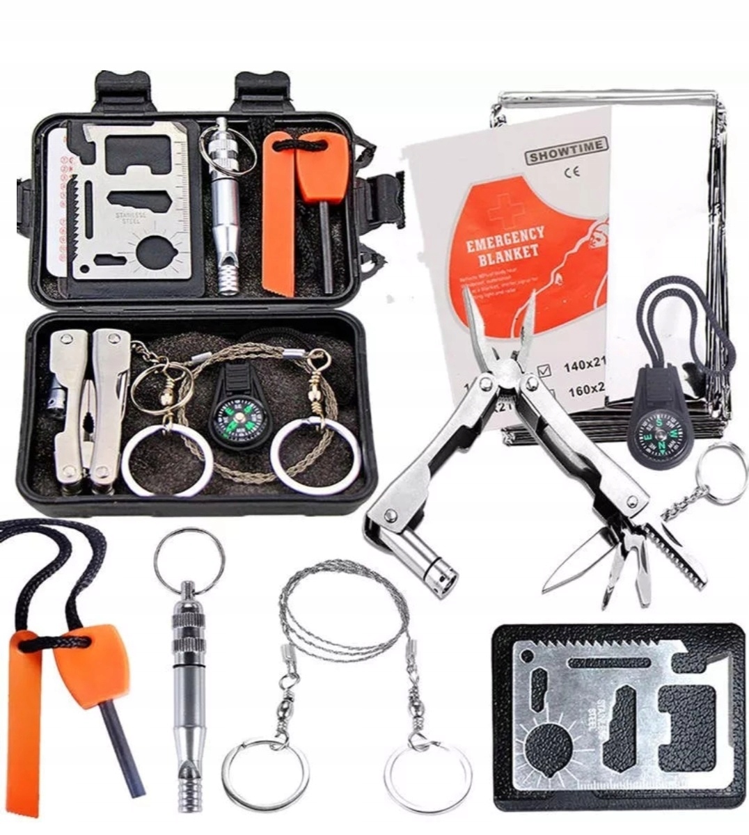 10w1 ZESTAW PRZEŻYCIA SURVIVALOWY KOMPAS TORBA Kod producenta 10IN1