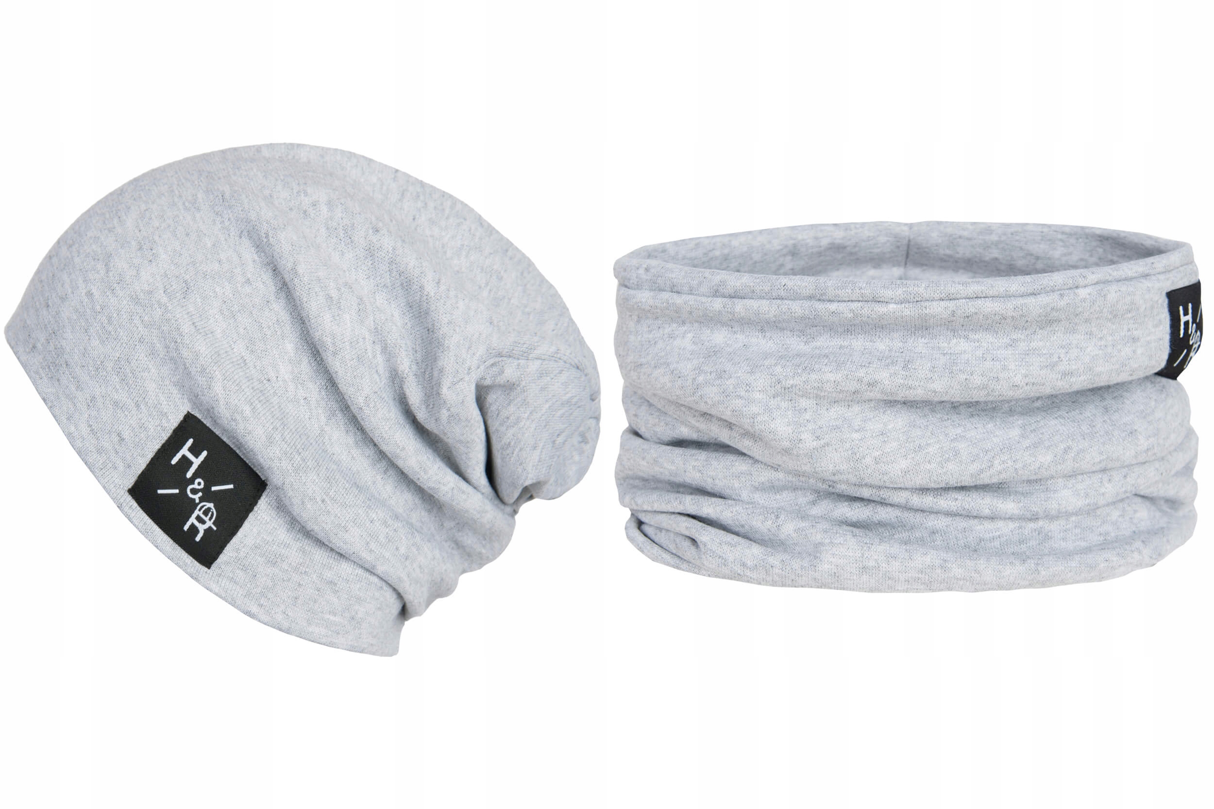 

Czapka Oversize bawełniana + komin Jesień / Zima