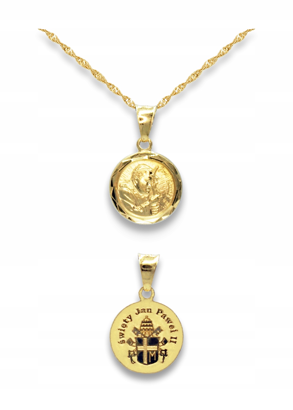 PAMIĄTKA CHRZTU CHRZEST ŚW MEDALIK Jan Paweł II 2 Marka Inna marka