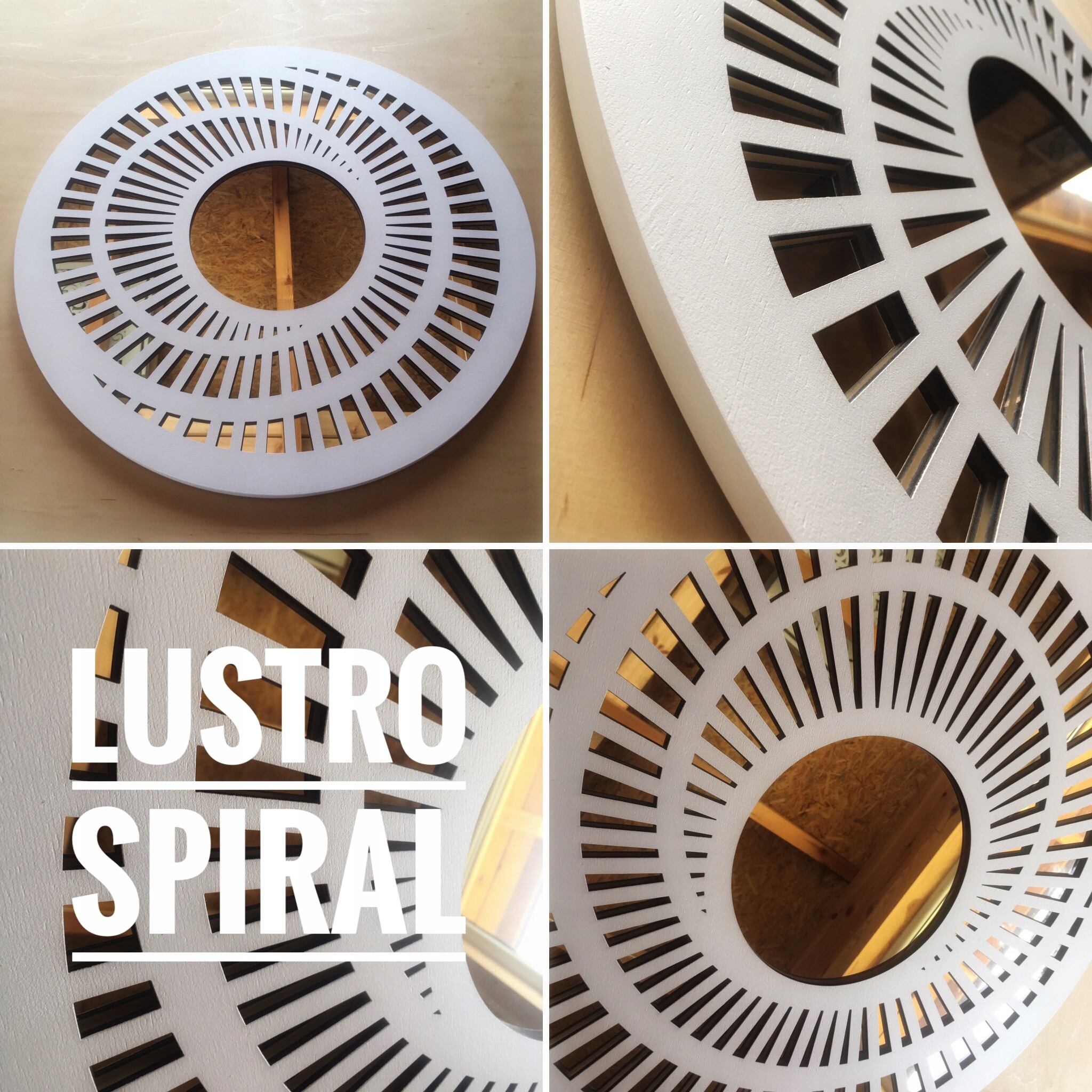 Lustro okrągłe ścienne SPIRAL 60cm Wysokość 600 mm