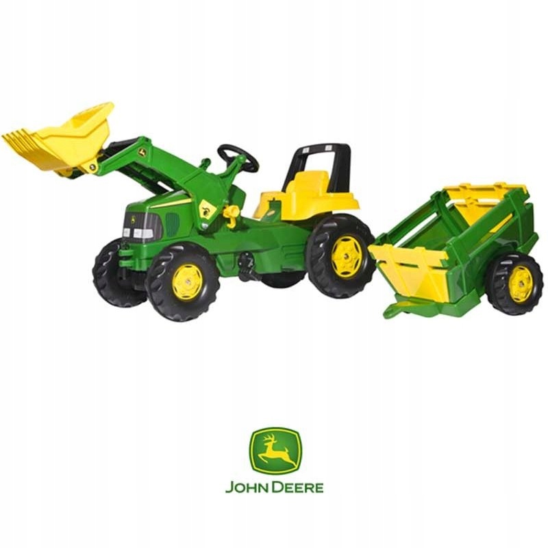 Traktor Z Przyczepą I Ładowaczem Na Pedały John Deere Rolly Toys Ciągnik