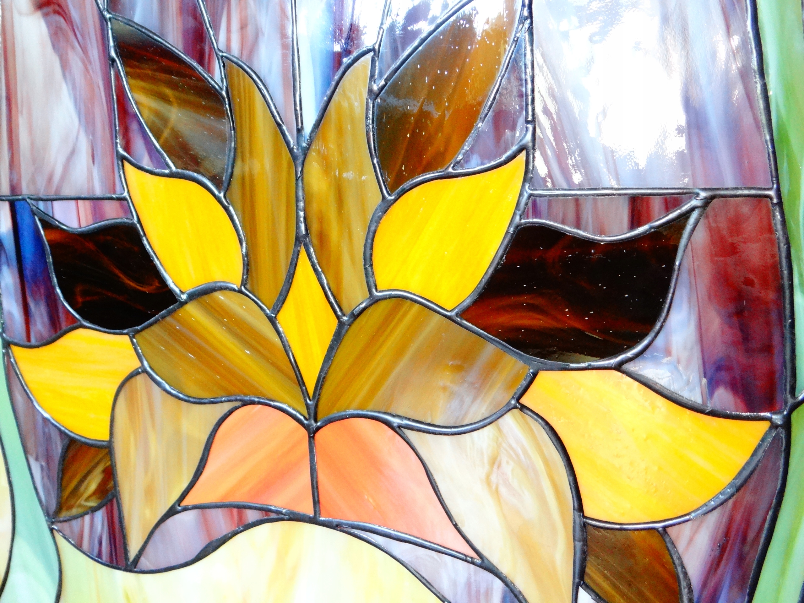 Secesja panel witrażowy przeszklenie drzwi witraż Marka inna