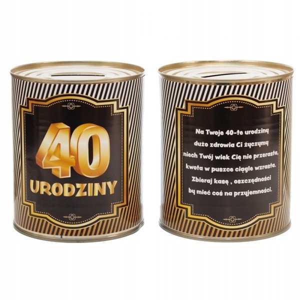

Skarbonka pamiątka prezent upominek 40 Urodzin 40+