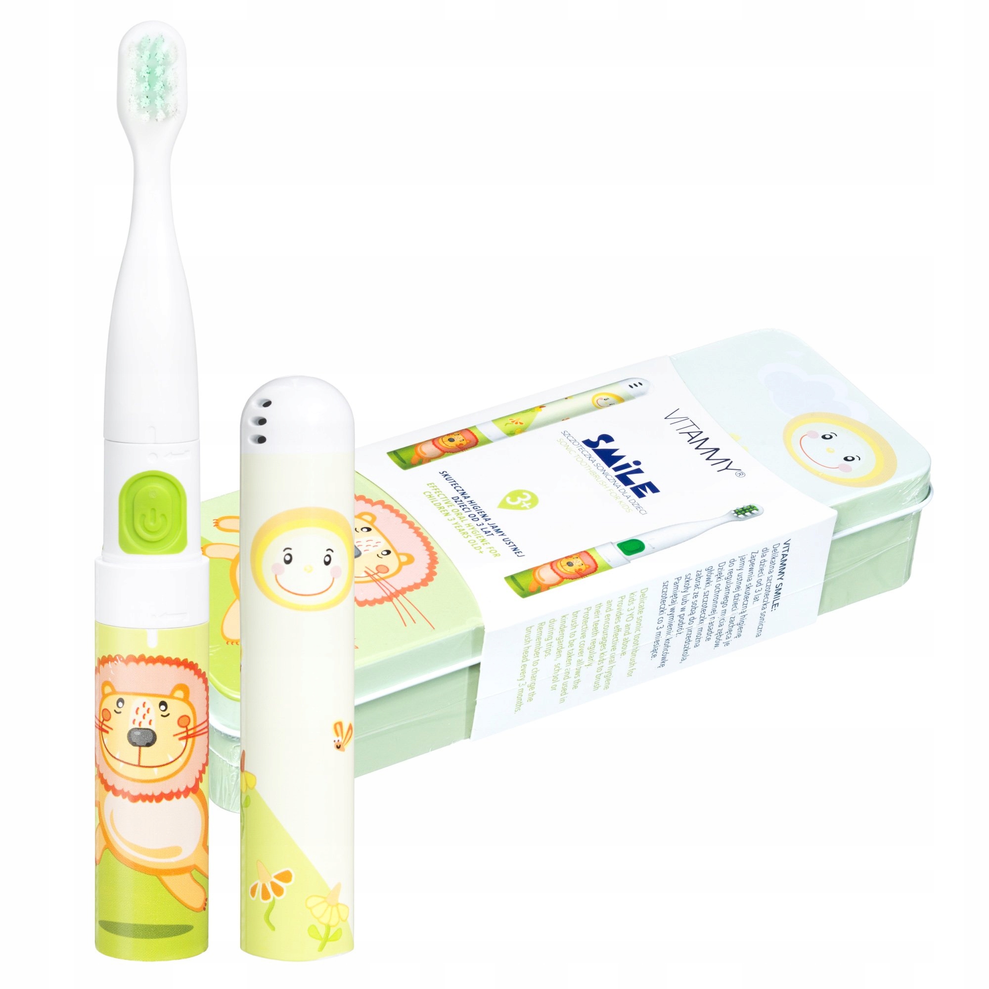

Szczoteczka Soniczna dzieci 3+ Etui 2KOŃC Skuwka