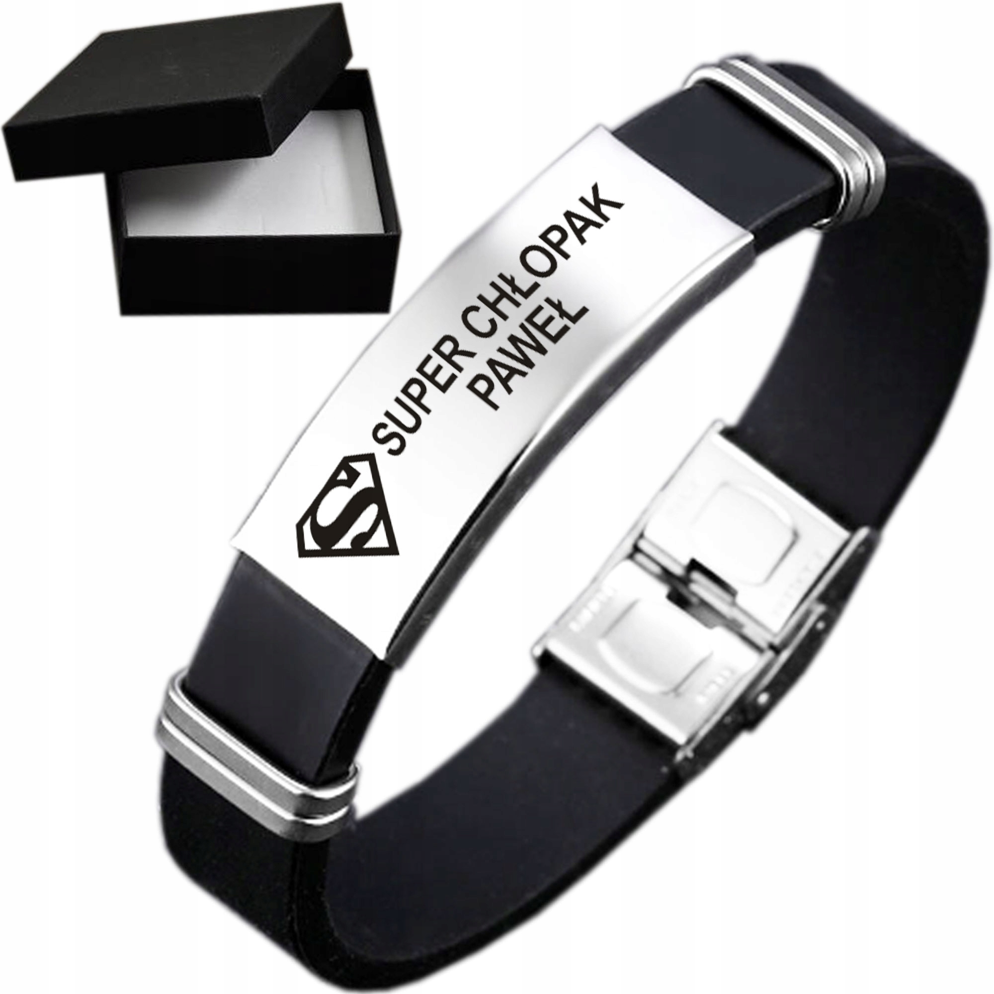 

Bransoletka ze Stali Szlachetnej z Grawerem Gratis