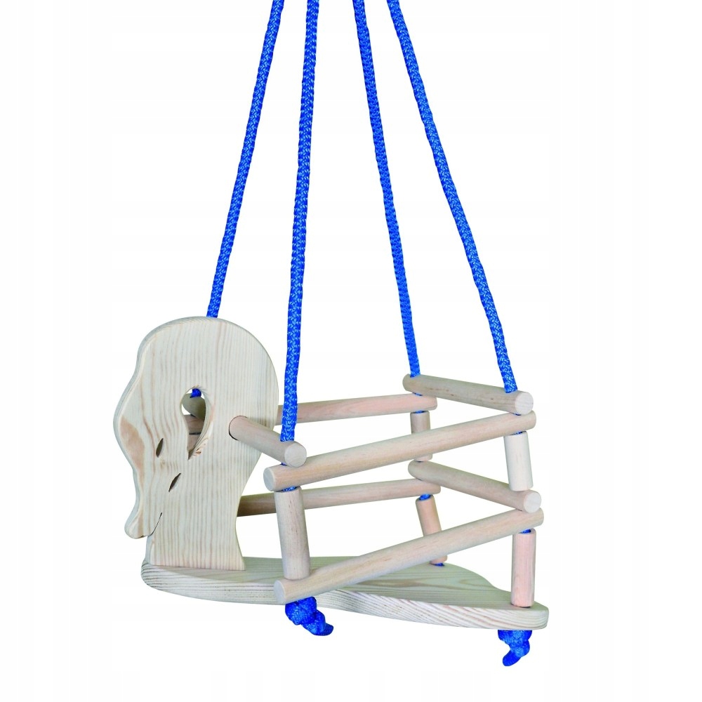 HUŚTAWKA DREWNIANA DLA DZIECI ŁABĘDŹ SOLIDNA