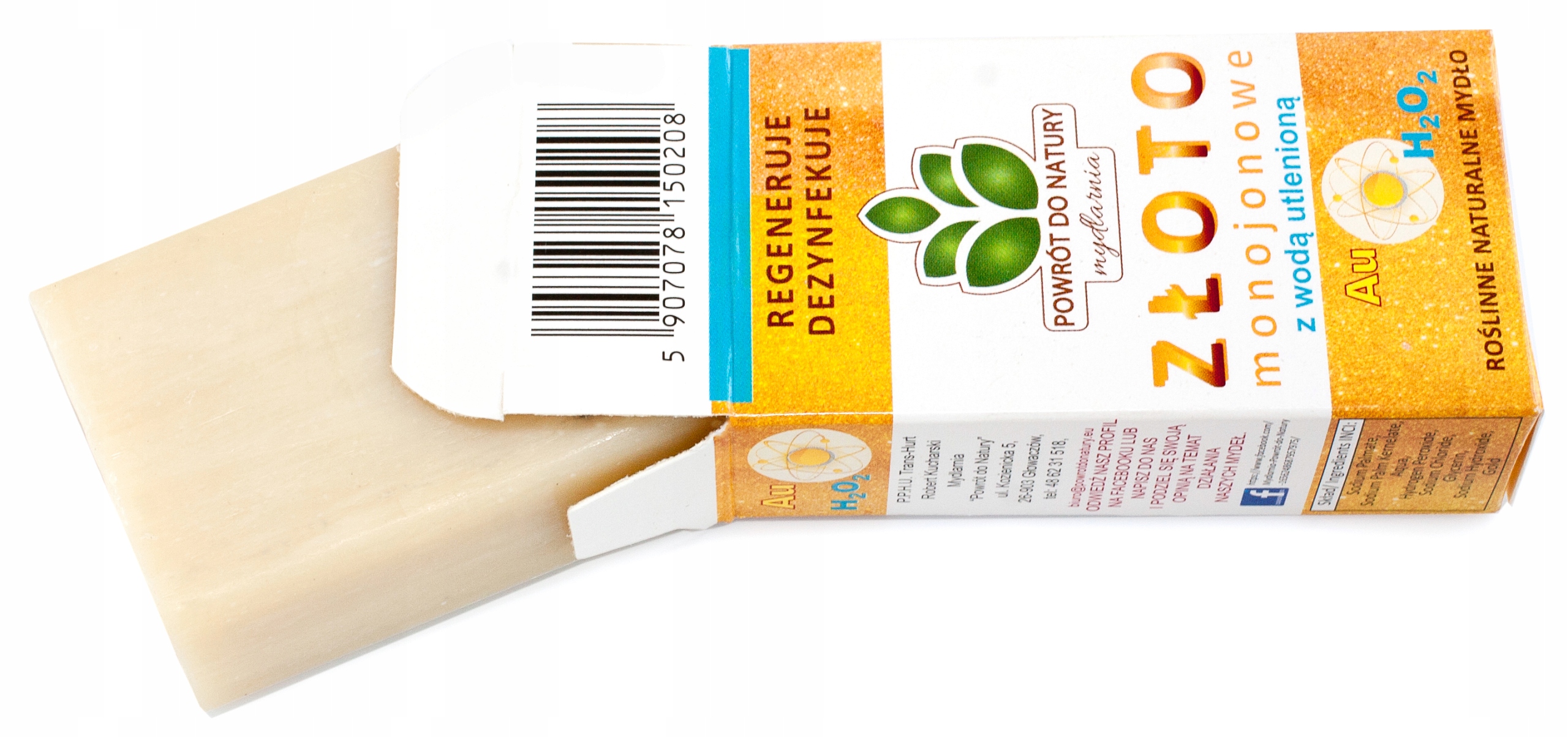 Naturalne mydło ze złotem i wodą utlenioną