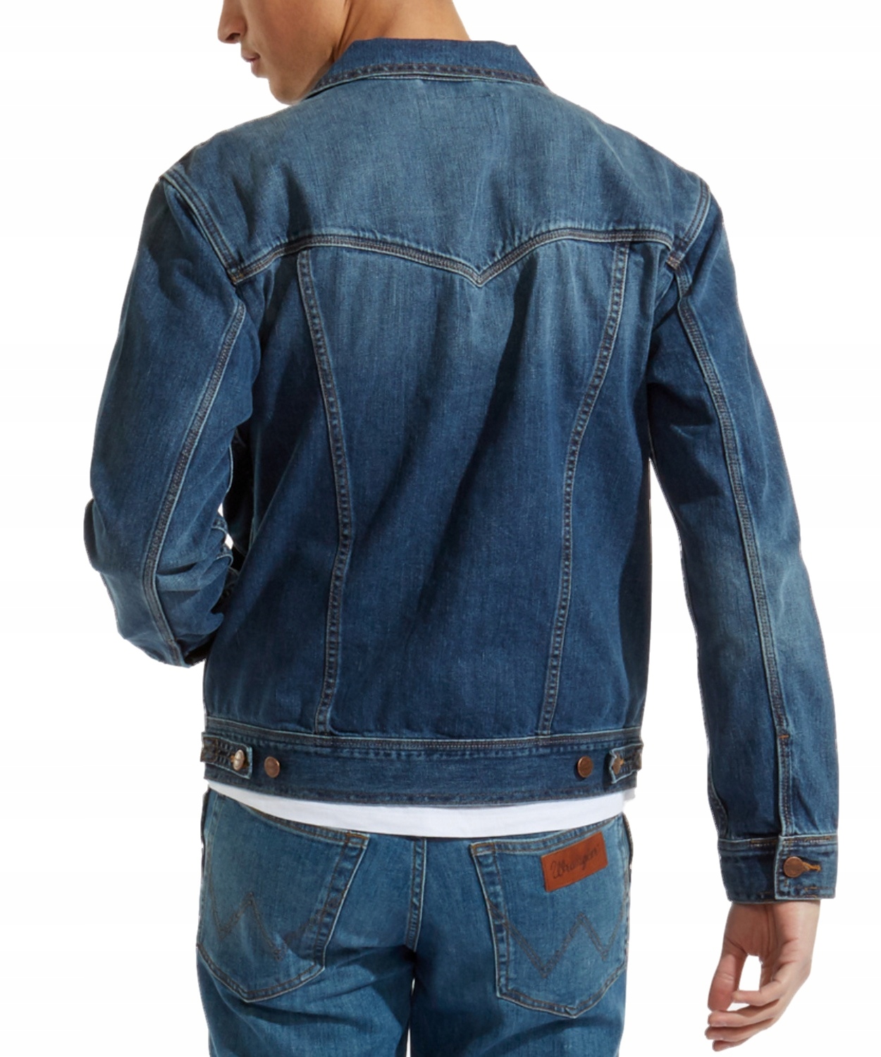 Wrangler WESTERN DENIM W4481514V Mid Stone XXL Kaptur bez kaptura