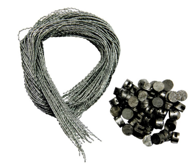 PLOMBY Z DRUTEM PLOMBOWANIA ZESTAW PLOMB 50 SZTUK