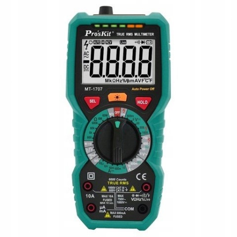 

Miernik Multimetr Z Detektorem Ncv MT-1707 Proskit
