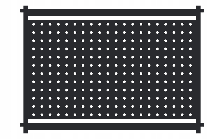 Przęsła perforowane malowane do ogrodzeń łupanych Marka inna